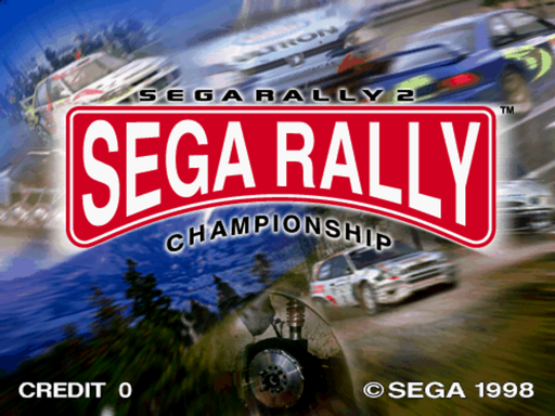 Sega Rally 2 Championship title screen for Sega Dreamcast